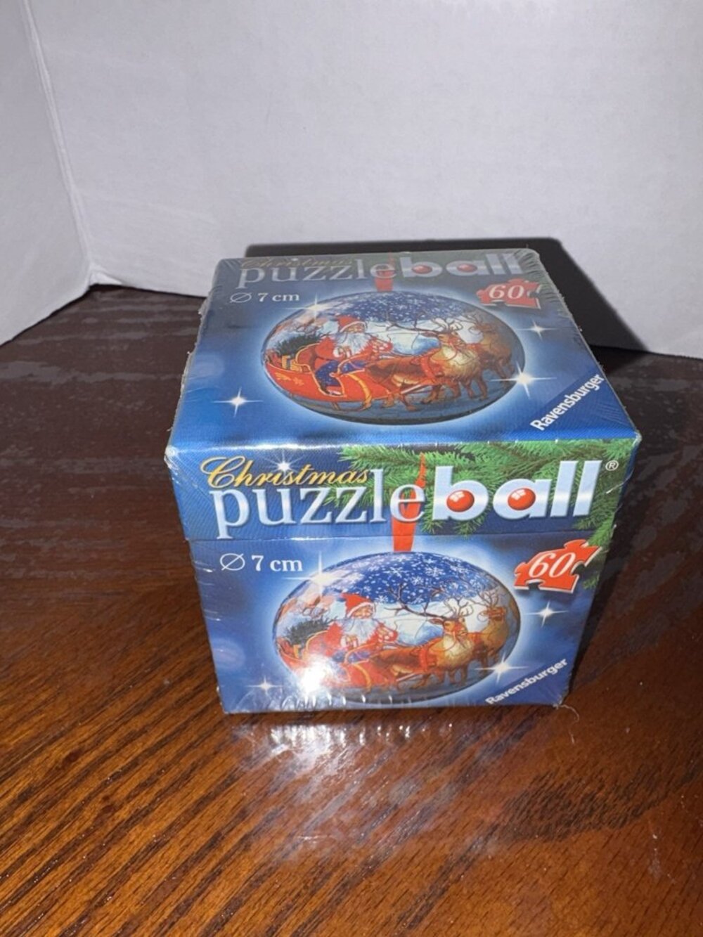 Ravensburger 3D Christmas Ornament Puzzleball Santa Sleigh 2005 Sealed New
